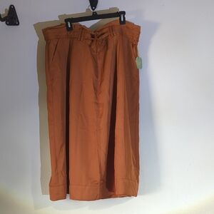 Chic Orange Midi Skirt